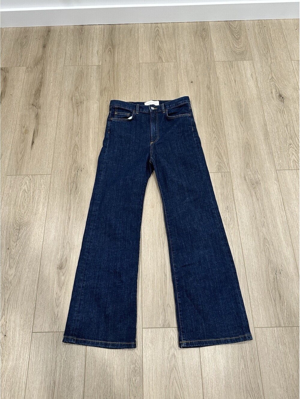 Jeanerica Jeans Pyramid Blue Cotton Blend High Rise Straight Size 29